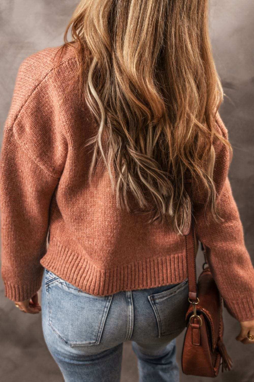 Slit Open Front Dropped Shoulder Cardigan - Trendsi - Flyclothing LLC