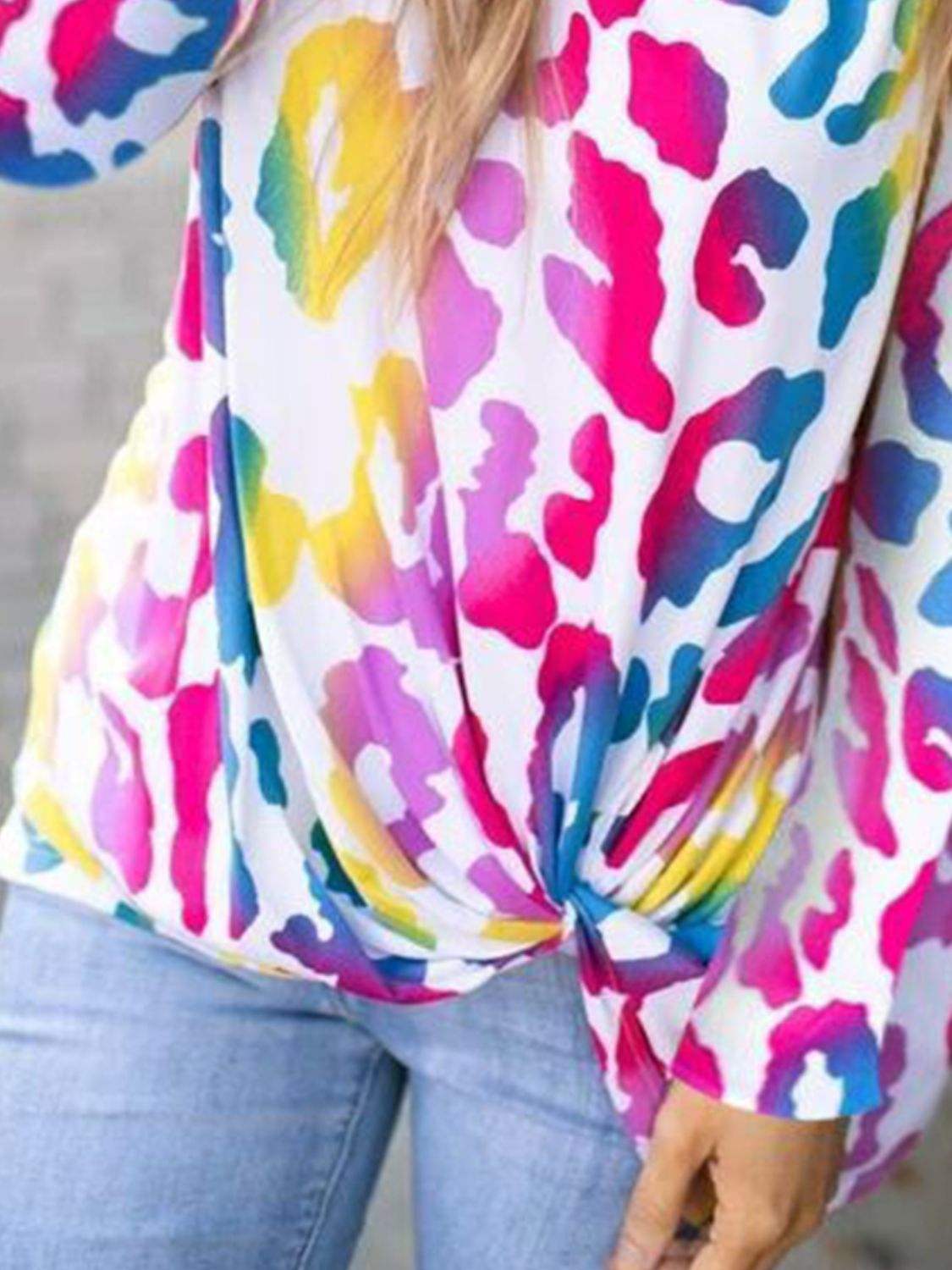 Cutout Round Neck Long Sleeve T-Shirt - Trendsi - Flyclothing LLC