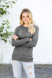 Round Neck Raglan Sleeve Sweater - Trendsi - Flyclothing LLC