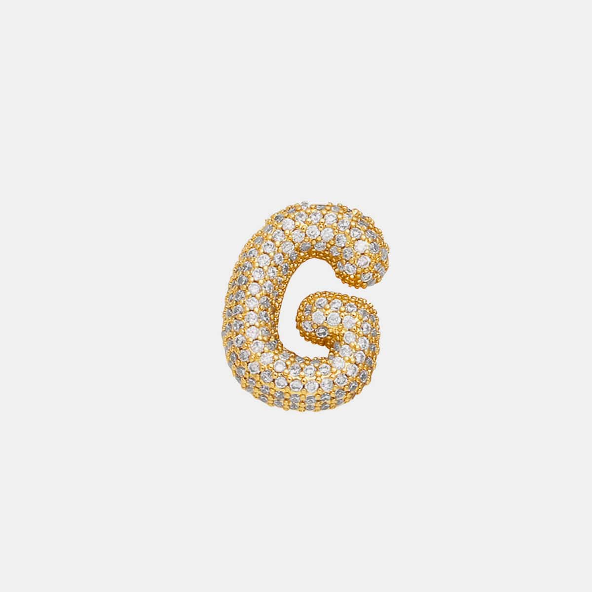 Gold-Plated Inlaid Zircon Letter Necklace - Trendsi - Flyclothing LLC