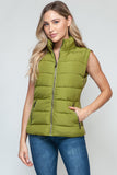 Snobbish Zip Up Turtleneck Vest with Pockets - Trendsi