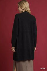 Umgee Button-Down Longline Sweater Cardigan with Front Pockets - Trendsi - Flyclothing LLC