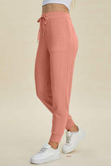 Basic Bae Full Size Air Scuba Drawstring High Waist Joggers - Trendsi - Flyclothing LLC