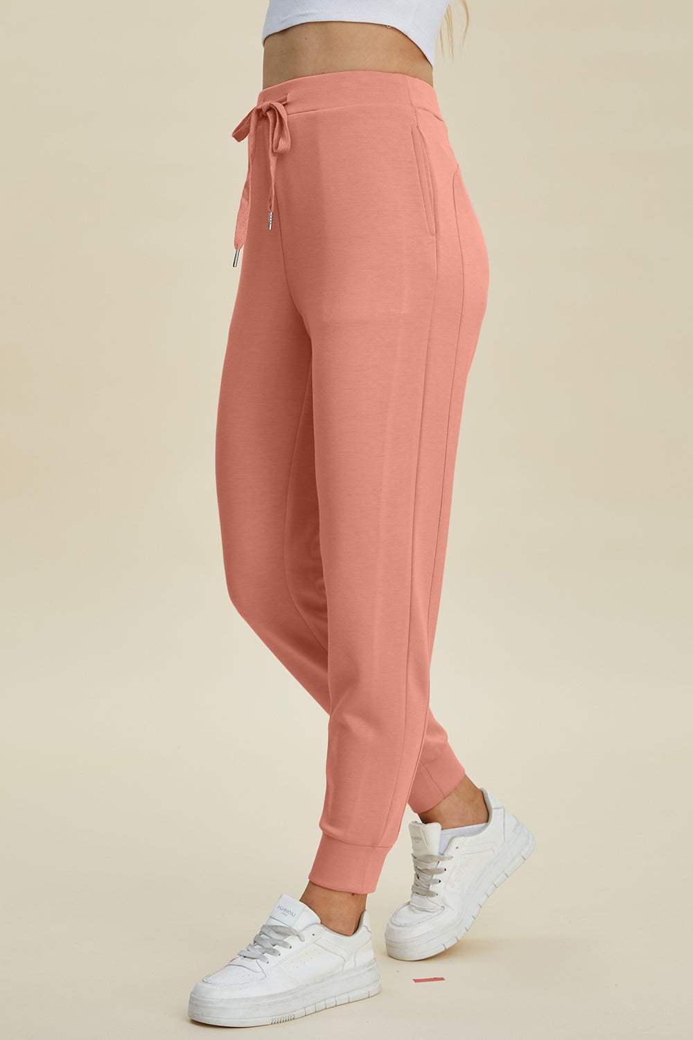 Basic Bae Full Size Air Scuba Drawstring High Waist Joggers - Trendsi - Flyclothing LLC