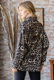 Heimish Full Size Leopard Johnny Collar Long Sleeve Top - Trendsi