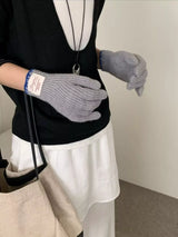 Ribbed Knit Gloves - Trendsi - Flyclothing LLC