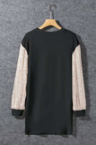 Sequin Round Neck Long Sleeve Dress - Trendsi - Flyclothing LLC