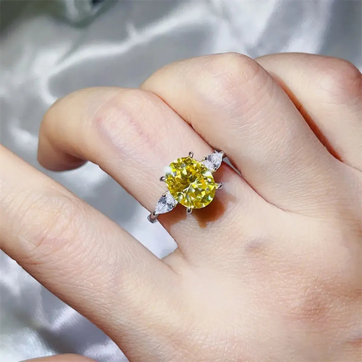 3 Carat Moissanite 925 Sterling Silver Ring - Trendsi - Flyclothing LLC