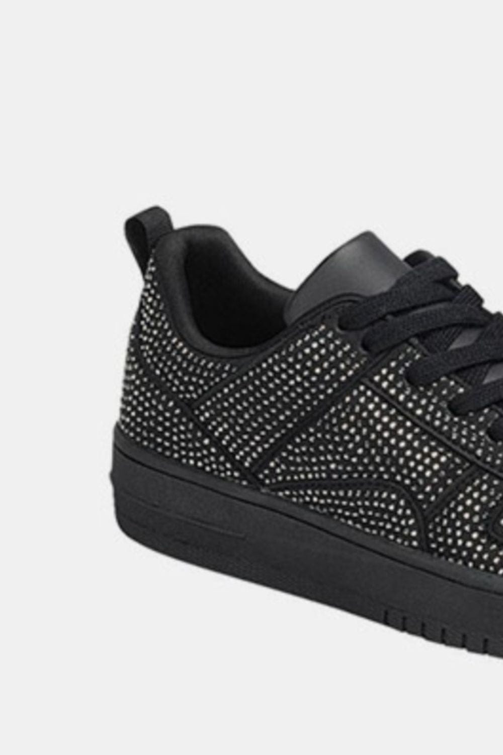 Forever Link Rhinestone Platform Flat Sneakers - Trendsi