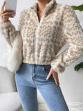 Zip Up Long Sleeve Fuzzy Outerwear - Trendsi