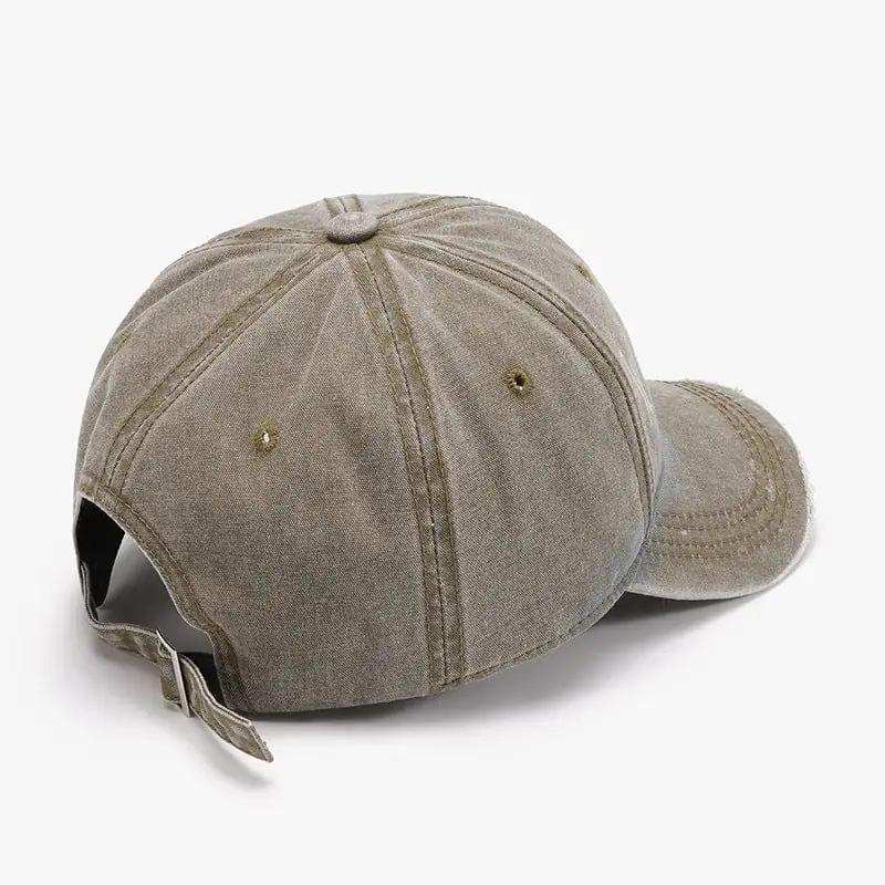 Distressed Washed Adjustable Baseball Cap - Trendsi - Flyclothing LLC