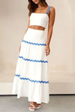 Contrast Trim Cami and Maxi Skirt Set - Trendsi