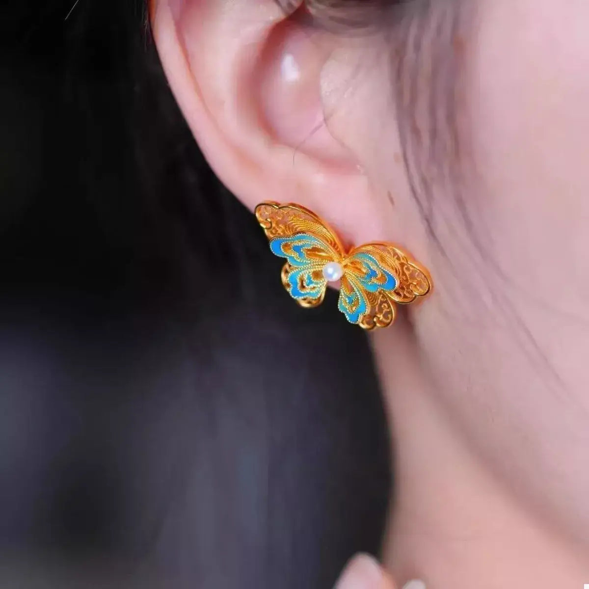 Butterfly Stud Earrings - Trendsi - Flyclothing LLC
