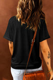 THANKFUL Sequin Round Neck Short Sleeve T-Shirt - Trendsi - Flyclothing LLC