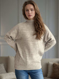 Turtleneck Raglan Sleeve Sweater - Trendsi - Flyclothing LLC