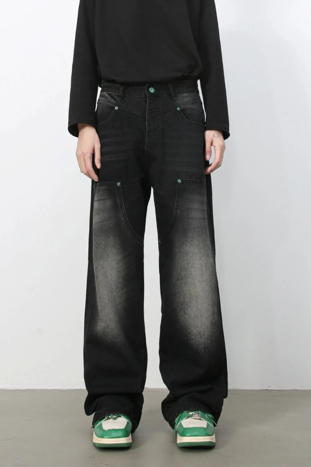 Men's Wide Leg Jeans - Trendsi