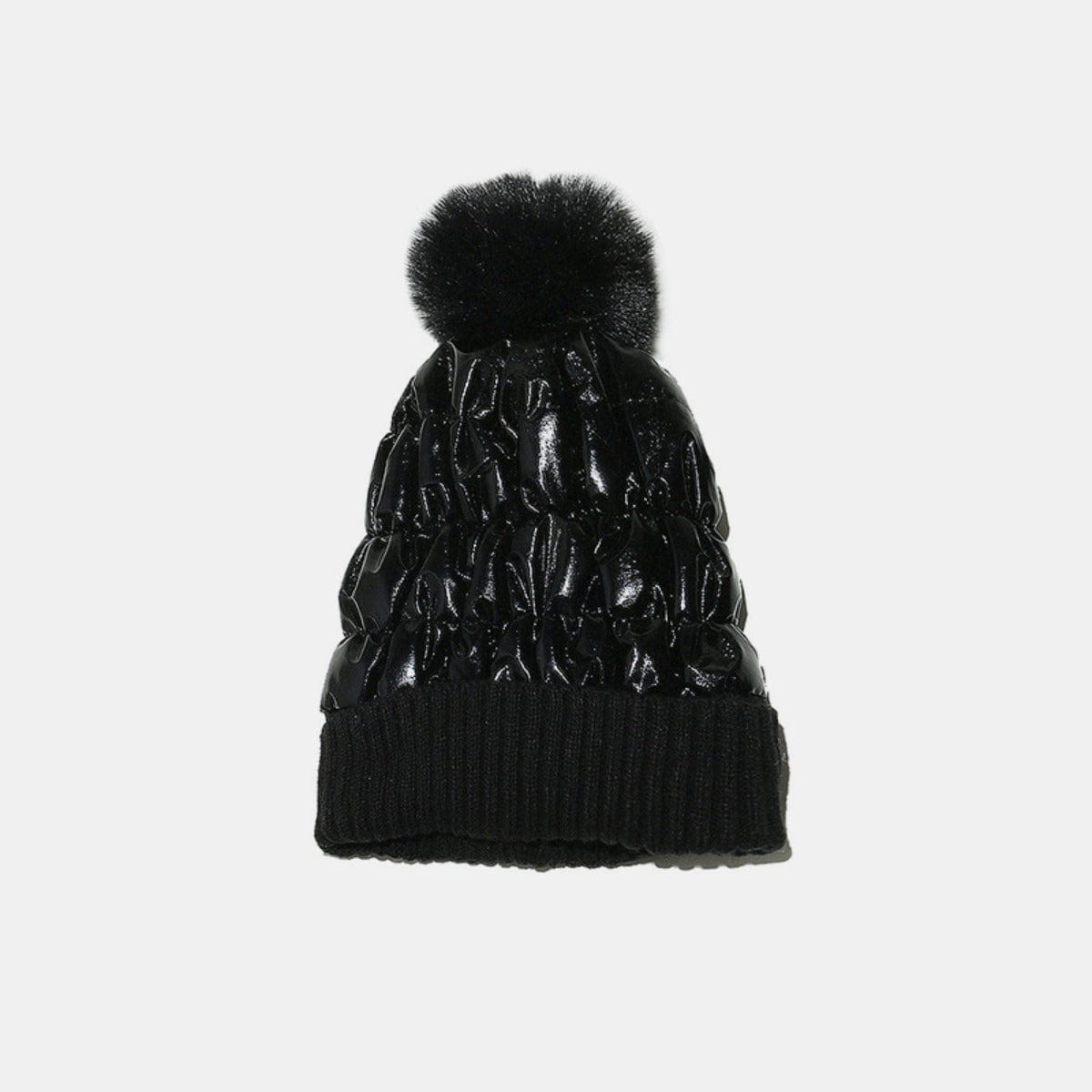 Thermal Knit Hat with Pompom - Trendsi