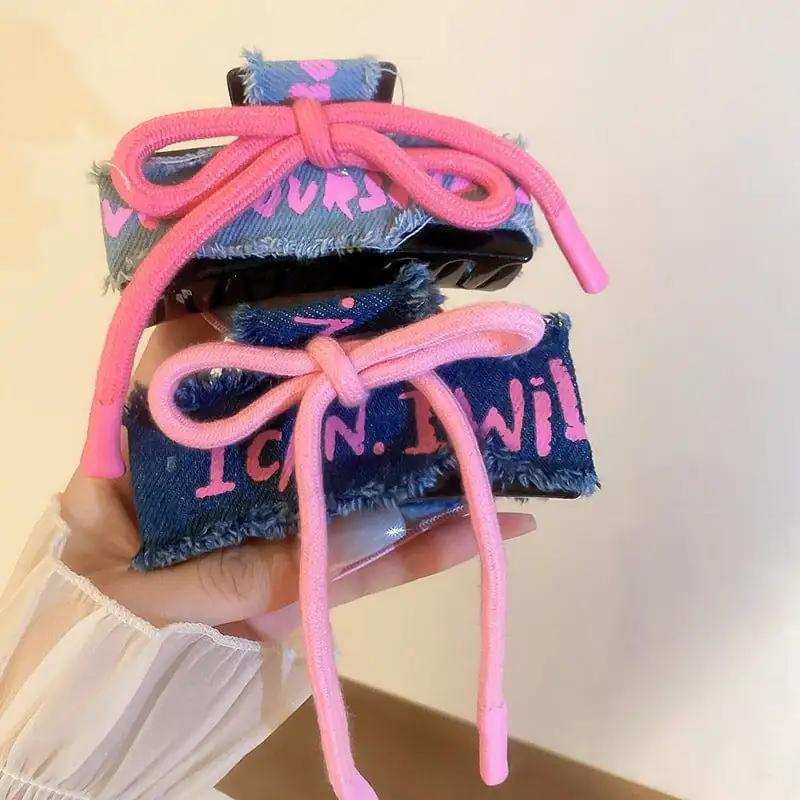 Acrylic Braided Rope Hair Claw Clip - Trendsi - Flyclothing LLC
