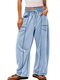 Drawstring Wide Leg Pants - Trendsi - Flyclothing LLC