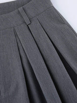 High-Waisted Wide-Leg Pleated Pants - Trendsi - Flyclothing LLC