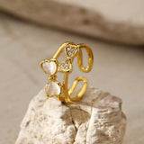18K Gold-Plated Bow Open Ring - Trendsi - Flyclothing LLC