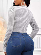 Button Up Round Neck Long Sleeve Cardigan - Trendsi - Flyclothing LLC