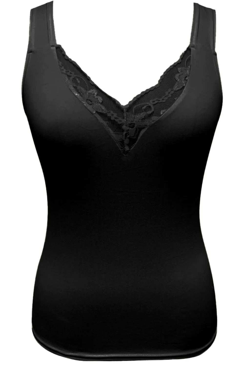 Full Size Lace Detail V-Neck Tank Plus Size - Trendsi - Flyclothing LLC