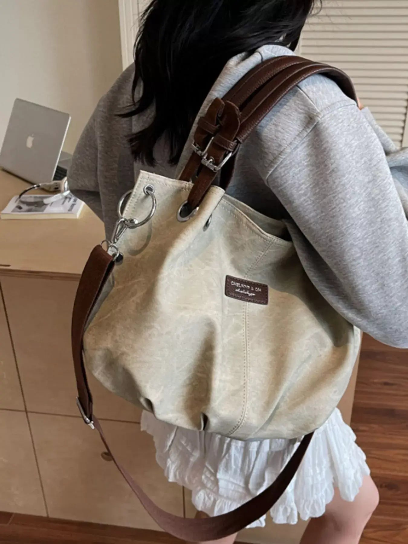 Vintage Adjustable Strap Crossbody Bag - Trendsi - Flyclothing LLC