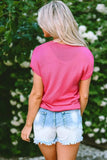 Crochet Flower Round Neck Cap Sleeve Sweater - Trendsi - Flyclothing LLC