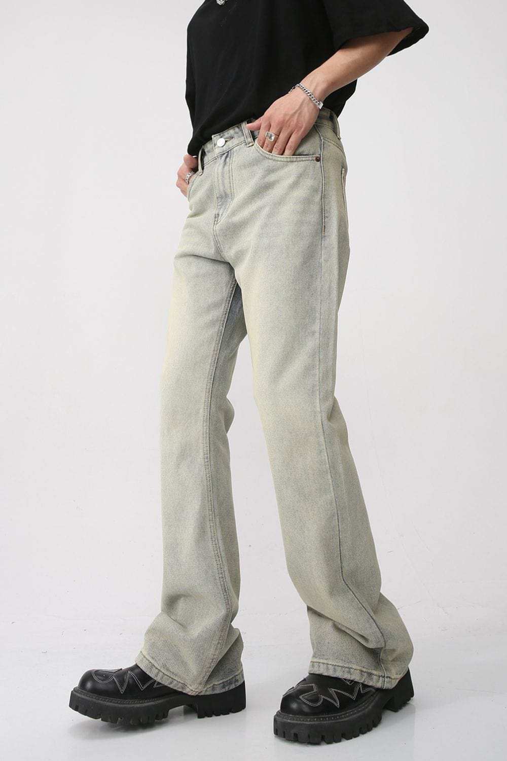 Mid Rise Jeans with Pockets - Trendsi - Flyclothing LLC