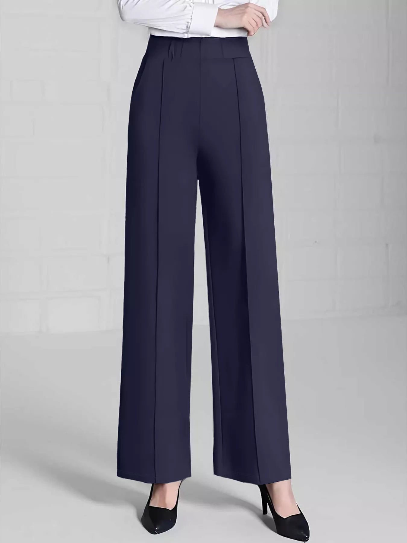High Waist Wide Leg Pants - Trendsi - Flyclothing LLC
