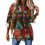 Baha Ranch Santa Fe Aztec Button Up Blouse