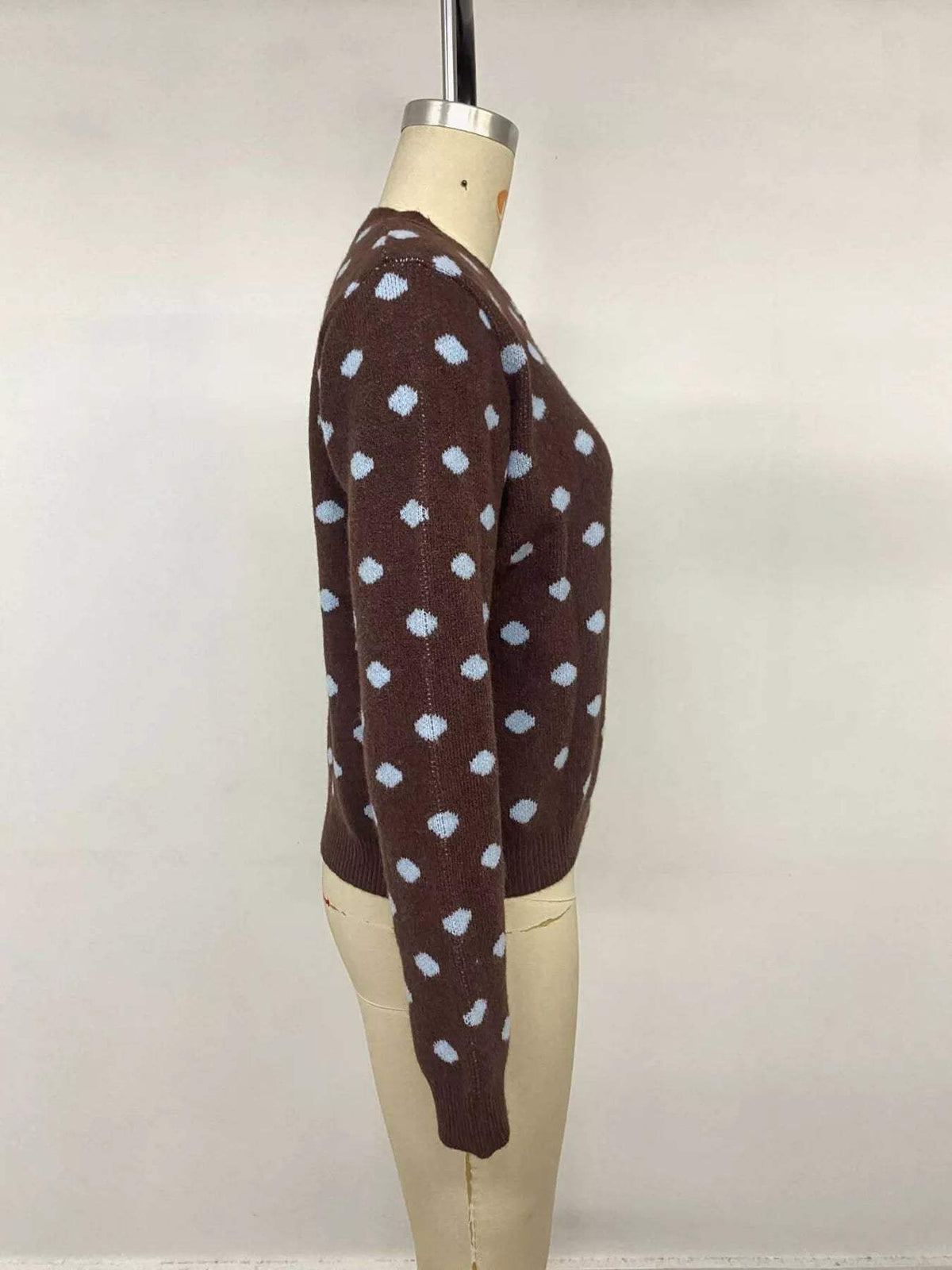Polka Dot Button Up Cardigan - Trendsi - Flyclothing LLC