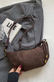 PU Leather Strap Suede Shoulder Bag - Trendsi - Flyclothing LLC