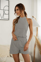 Cutout Grecian Neck Romper - Trendsi - Flyclothing LLC