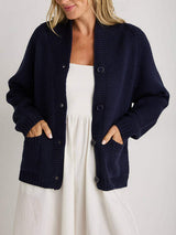Lobster Button Up Long Sleeve Cardigan - Trendsi - Flyclothing LLC
