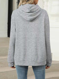 Kangaroo Pocket Long Sleeve Hoodie - Trendsi - Flyclothing LLC