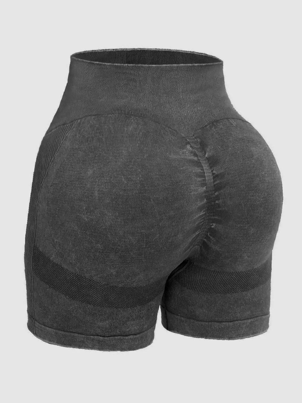 Washed High Waist Active Shorts - Trendsi - Flyclothing LLC