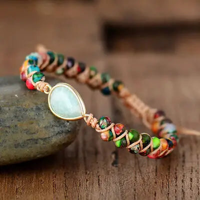 Handmade Teardrop Shape Beaded Bracelet - Trendsi - Flyclothing LLC