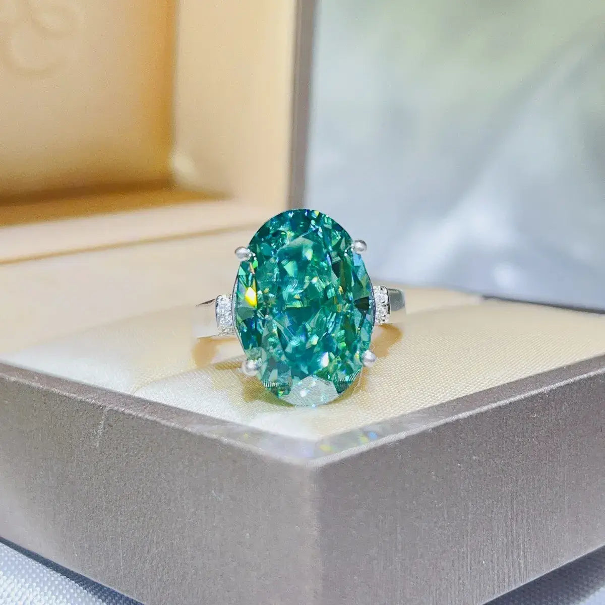 5 Carat Moissanite 925 Sterling Silver Ring - Trendsi - Flyclothing LLC