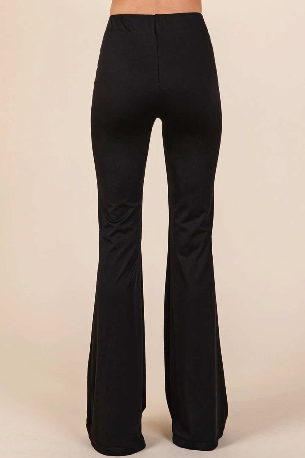 Mittoshop Stretchy Soft Elastic Waist Flare Pants - Trendsi - Flyclothing LLC