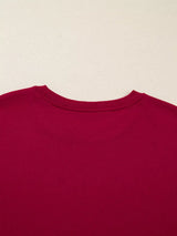 Contrast Striped Bow Detail Drop Shoulder Sweatshirt Dress with Pockets - Trendsi - Flyclothing LLC