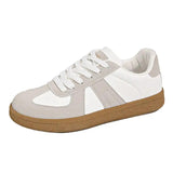 Contrast Flat Sneakers - Trendsi