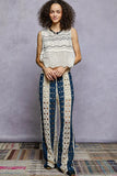 POL Openwork Wide Leg Pants with Stripe Detail - Trendsi - Flyclothing LLC