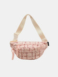 Contrast Plaid Polyester Crossbody Bag - Trendsi