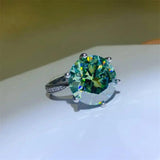 10 Carat Moissanite 925 Sterling Silver Ring - Trendsi