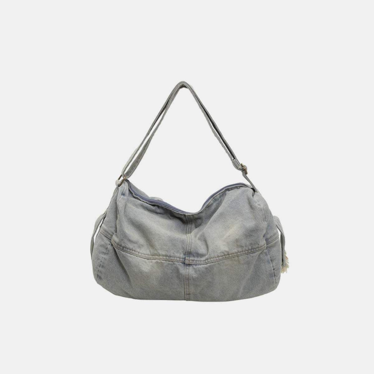 Adjustable Strap Denim Tote Bag - Trendsi - Flyclothing LLC