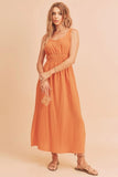 Aemi + Co Side Slit Round Neck Sleeveless Tank Dress - Trendsi