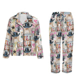 Baha Ranch Danilo Painted Cowgirl Western Satin Long Pajama Set