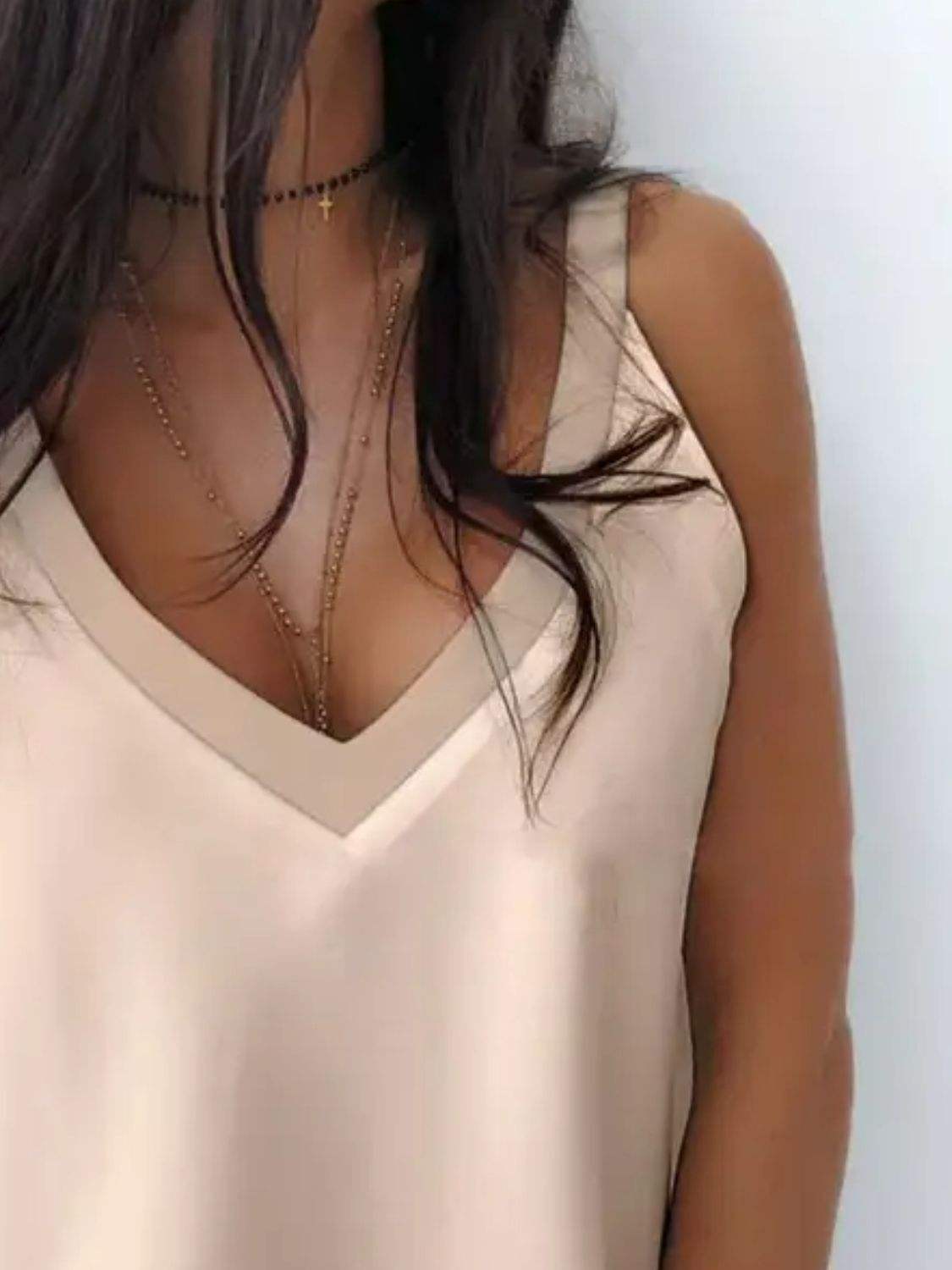 V-Neck Wide Strap Cami - Trendsi - Flyclothing LLC